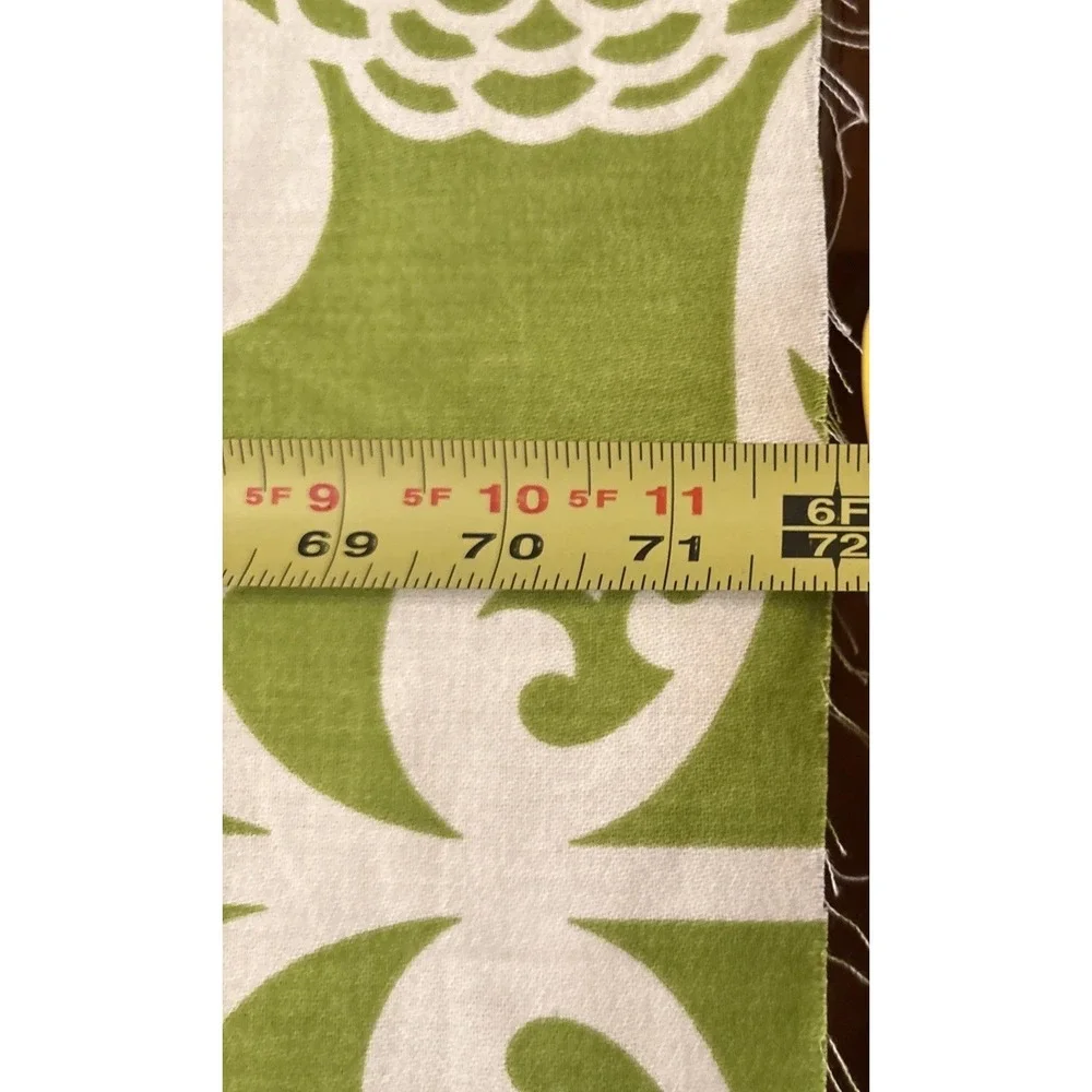 2 Yards Waverly Fun Floret Floral Fabric 72x56 Green White